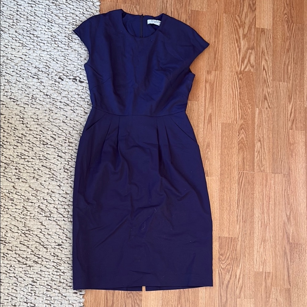 MM Lafleur Blue Masha Sheath Midi Dress for Work